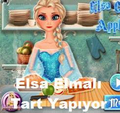 Elsa Elmalı Tart Yapıyor