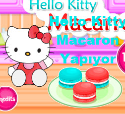 Hello Kitty Macaron Yapıyor